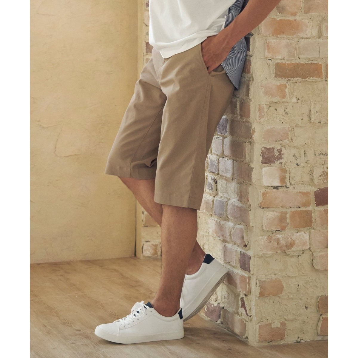 6.5分丈ドビーハーフパンツ