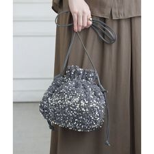 スパンコール巾着ショルダーバッグ