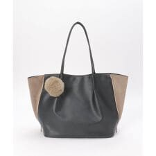 バイカラーサイド切り替えトートバッグ