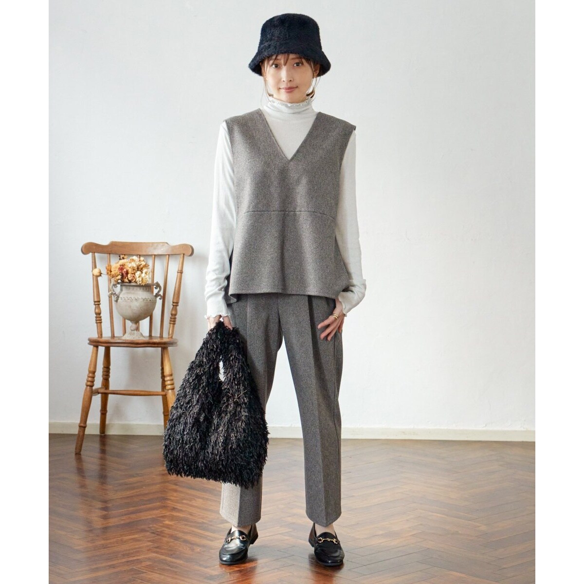 2点セット】ペプラムジレパンツセット | イッカ(ikka) | マルイウェブ