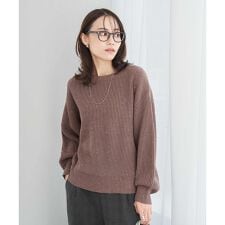 ラメスパンコールニットプルオーバー