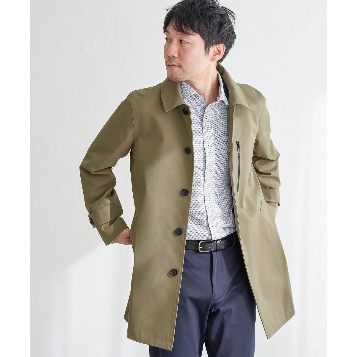 【雑誌MonoMax4月号掲載】撥水ピケフードステンカラーコート