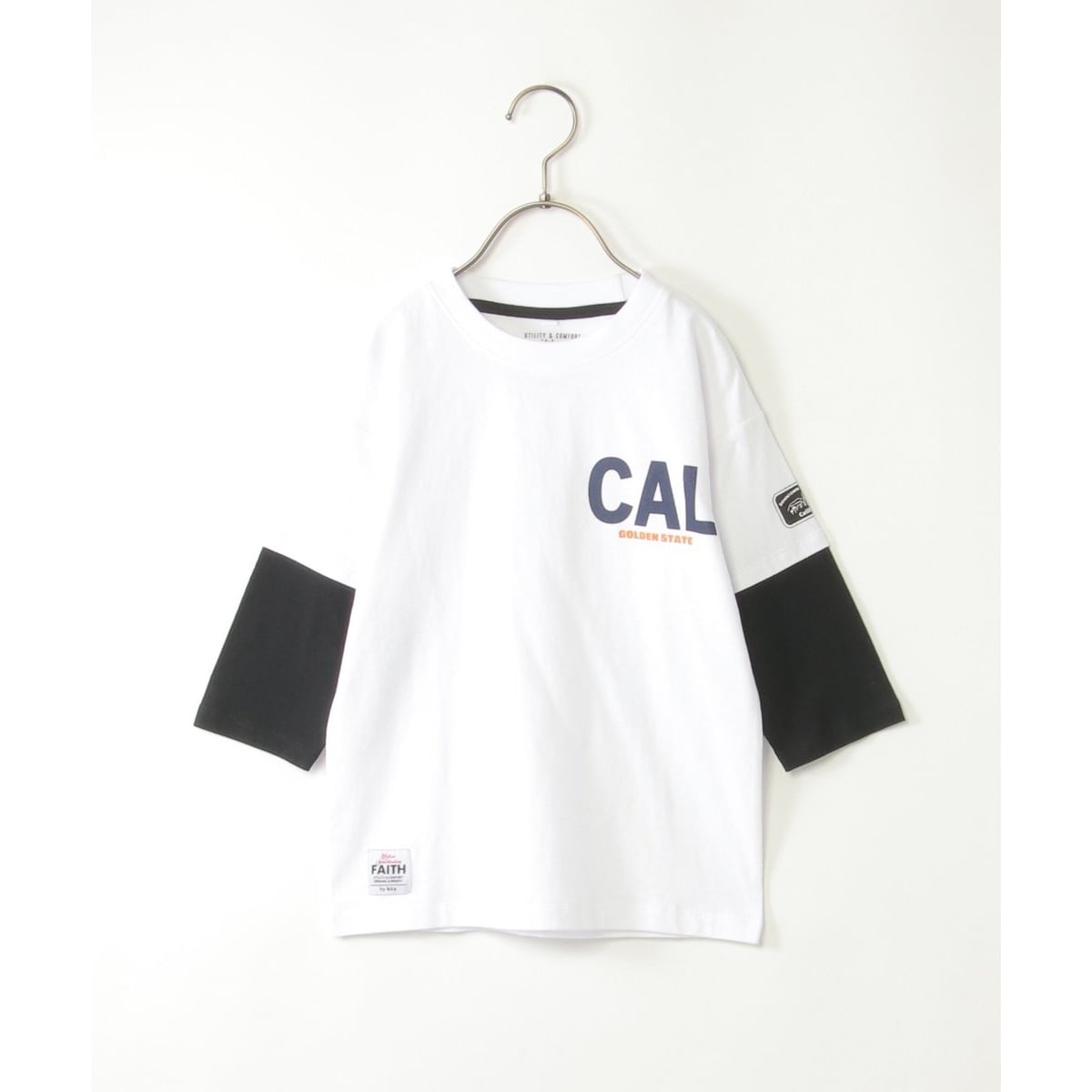 7分袖フェイクレイヤードT（120?160cm）