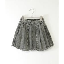 ウォッシュデニムダブルラップキュロット（120?160cm）