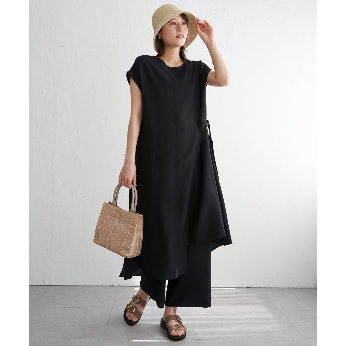 【URBAN RESEARCH DOORS】ギンガムチェックフレアワンピース　M セール】ギンガムチェックフレアワンピース（ワンピース