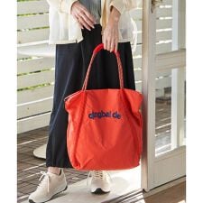 撥水ロゴ刺繍ロープトートバッグ