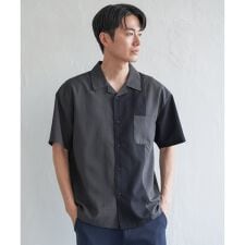 イッカ(ikka)のリネンライク切り替えオープンカラーシャツ