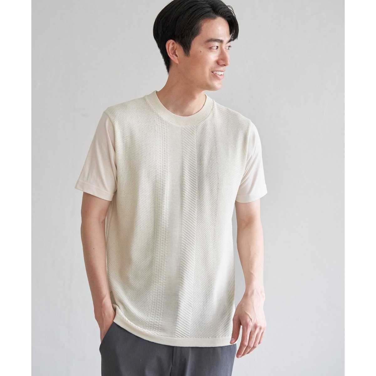 ニットドッキングTシャツ