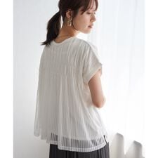 ストライプチュール2WAYプルオーバー