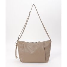 【軽量】撥水合皮ハーフムーンビッグショルダーバッグ