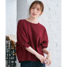 【接触冷感】冷感ツイストドルマンプルオーバー