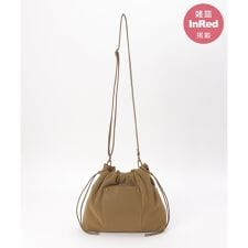 【雑誌InRed11月号掲載】PUパフ巾着ショルダーバッグ【軽量】