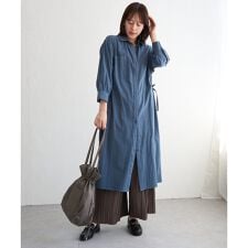 コットンスキッパーシャツワンピース