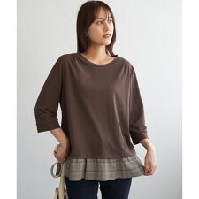 【接触冷感】冷感裾レイヤードプルオーバー