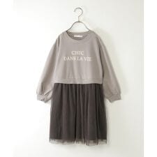 チュールスカートドッキングワンピース（120?160cm）