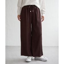ジャガードプリーツワイドパンツ