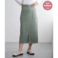 イッカ(ikka)の【雑誌InRed11月号掲載】GOKU楽鹿の子ダンボールスカート【洗濯機で洗える／親子コーデ】