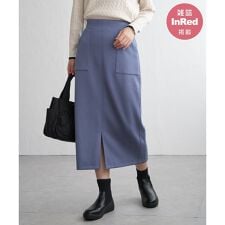 イッカ(ikka)の【雑誌InRed11月号掲載】GOKU楽鹿の子ダンボールスカート【洗濯機で洗える／親子コーデ】