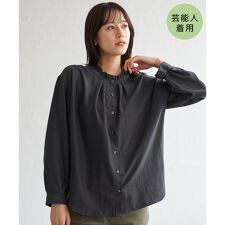 襟フリル2WAYブラウス