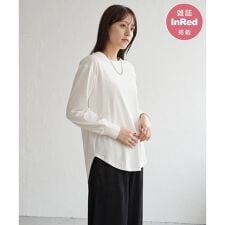 イッカ(ikka)の【雑誌InRed12月号掲載】コットンUSA裾ラウンドロンT