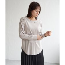 コットンUSA裾ラウンドロンT