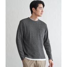 イッカ(ikka)のメランジワッフルポケフェイクロンＴ