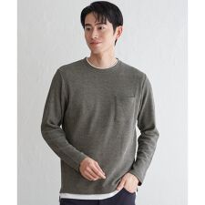 イッカ(ikka)のメランジワッフルポケフェイクロンＴ