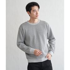 【親子コーデ】ビッグワッフルクルーネックプルオーバー