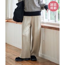 【雑誌InRed12月号掲載】スエードライクプリーツワイドパンツ【親子コーデ】