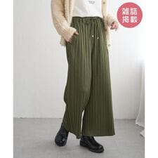 【雑誌InRed12月号掲載】スエードライクプリーツワイドパンツ【親子コーデ】