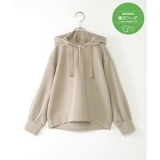 【洗濯機で洗える／親子コーデ】GOKU楽鹿の子ダンボールハーフジップパーカー（120?160cm）