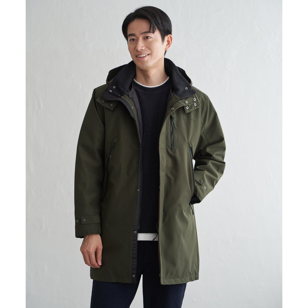 コットンナイロン高密度ツイルG9スウィングトップハリントン