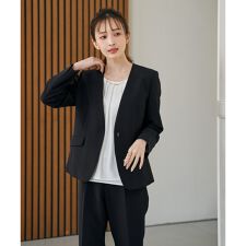 【洗濯機で洗える／セットアップ対応】ウォッシャブルVネックジャケット