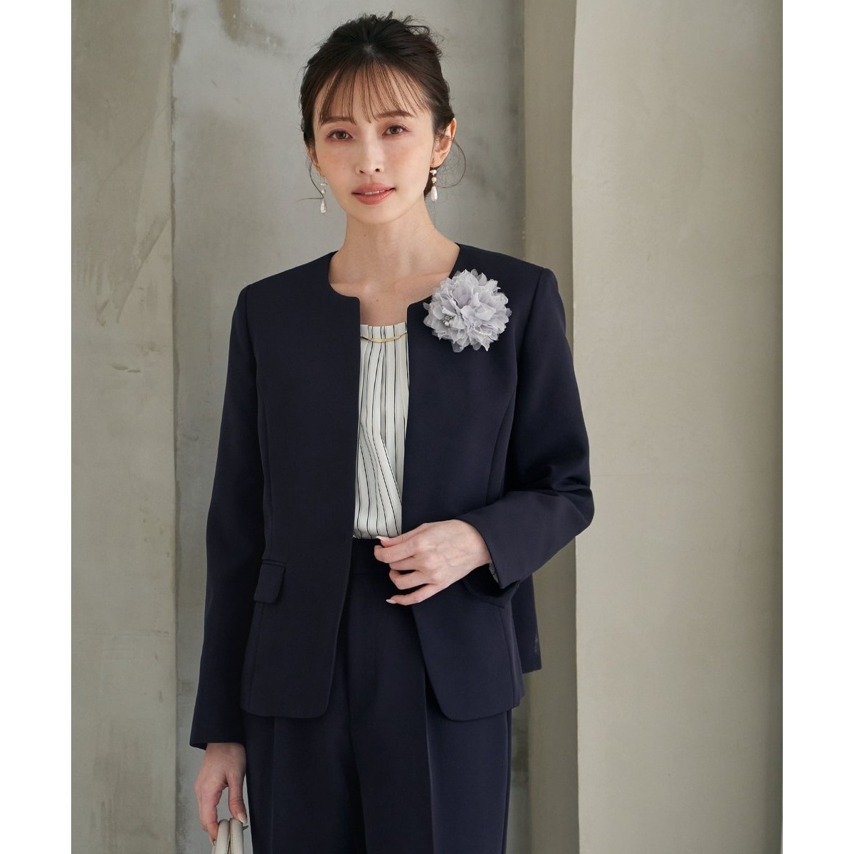 ノーカラージャケット (青色・ネイビー・ブルー系) の一覧 | マルイ