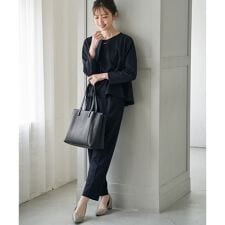 【フォーマル対応／2点セット】GOKU楽 長袖セットアップ【洗濯機で洗える】