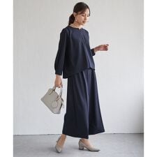 【フォーマル対応／2点セット】GOKU楽 長袖フレアセット【洗濯機で洗える】