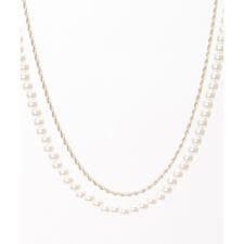 チェーンパール2セットネックレス