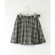 サイド切り替えタックチェックスカート（120?160cm）