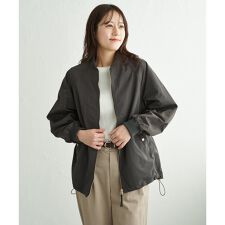 ミドル丈リブブルゾン