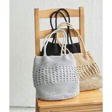 雑材ラメメッシュトートバッグ