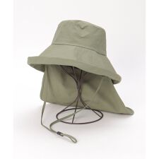 【接触冷感／UVカット】シルバーコーティングタレ付きハット