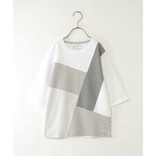 【親子コーデ】7分袖ポンチブロックスTシャツ（120?160cm）