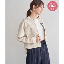 【雑誌InRed4月号掲載】ストレッチデニムノーカラーシャウター【親子コーデ】