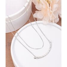 カーブメタル2連ネックレス