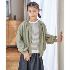 【親子コーデ】シアーリブブルゾン（110?160cm）