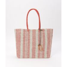 雑材ストライプトートバッグ