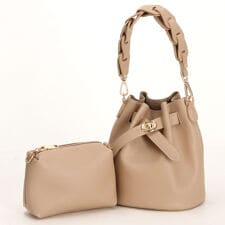 編み込みハンドル2WAYバッグ