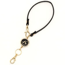 牛革リールキー付ストラップ