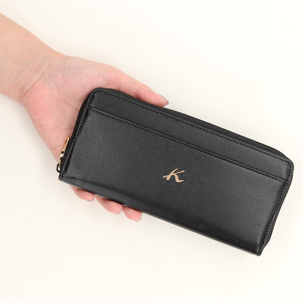 BARCOS/バルコス】GLウォレット オーストリッチレザーラウンド型財布