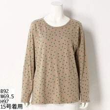 【15～19号】度甘天竺ドットプリントカットソー